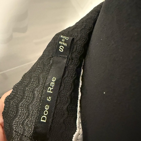 Doe & Rae Black and White Strapless A-Line Cocktail Dress - Picture 6 of 6